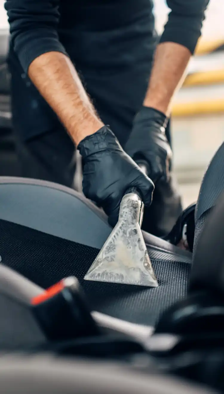 Luxury car interior detail